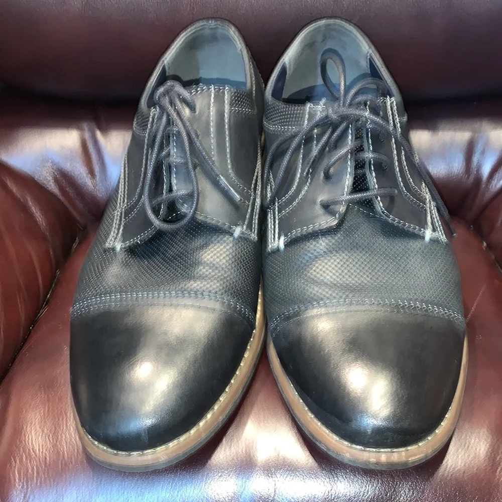 Men’s Steve Madden Chayse Leather Oxford Shoes - Picture 2 of 14